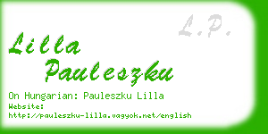 lilla pauleszku business card